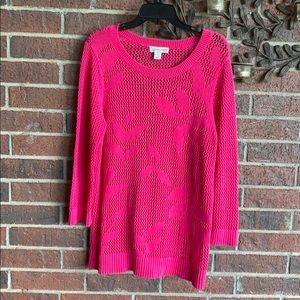 Christopher & Banks size XL pink sweater tunic